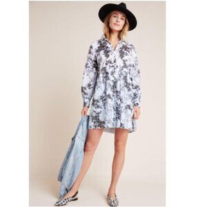 NWT-Anthropologie Lavinia Embroidered Shirtdress - 14